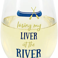 18oz Stemless Wine Glass - Losing My Liver