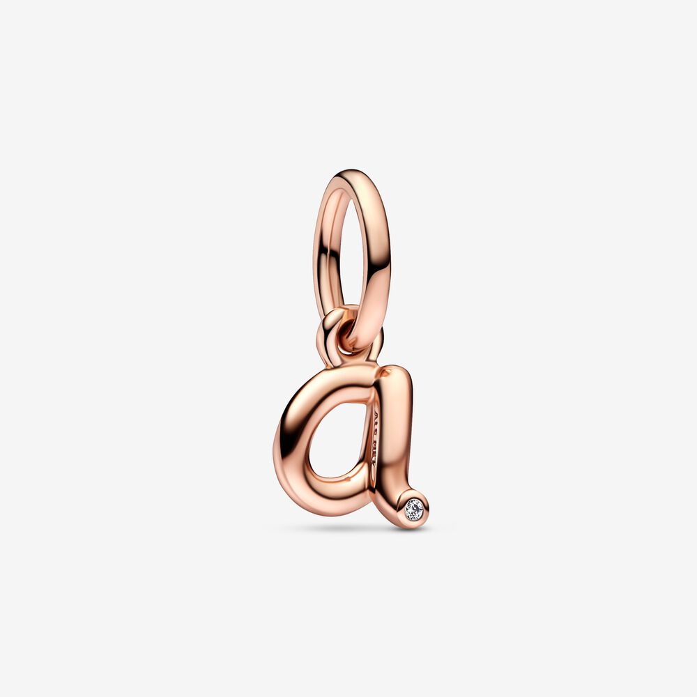 FINAL SALE - Letter a 14k rose gold plated Charm