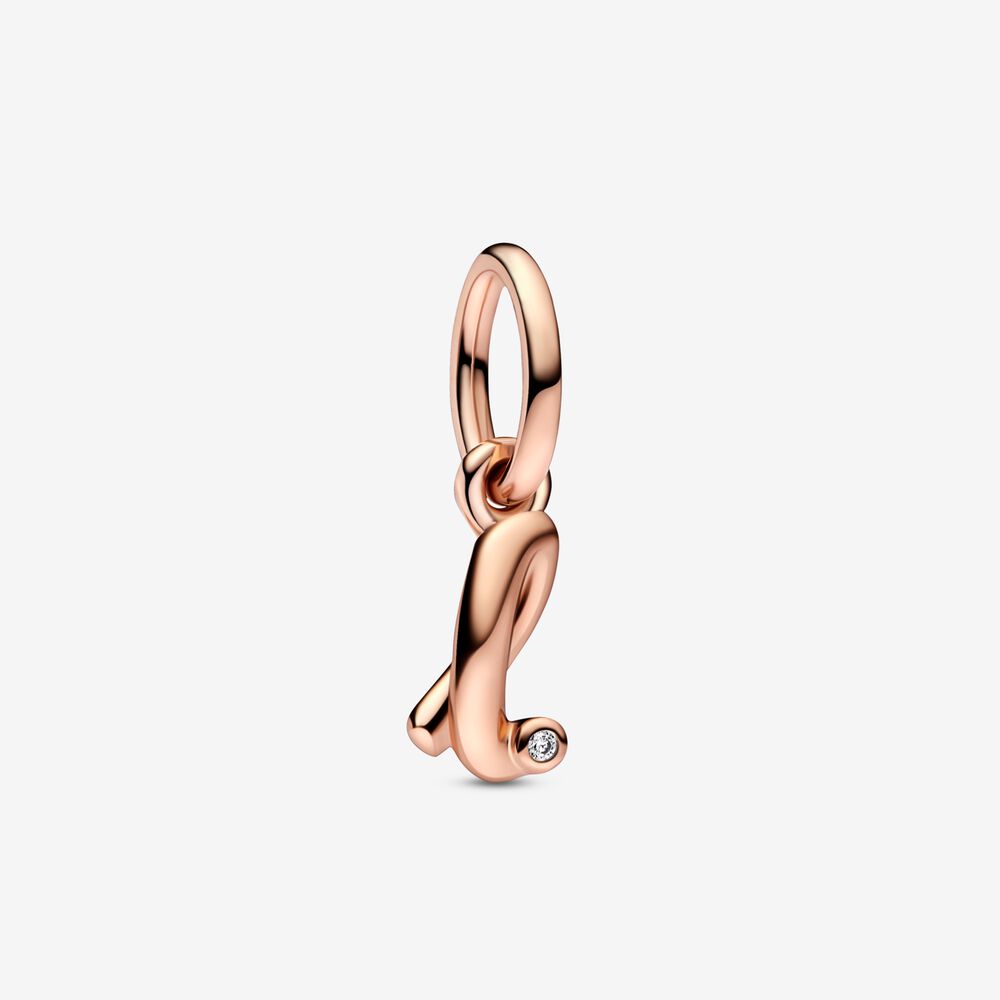 FINAL SALE - Letter l 14k rose gold plated Charm