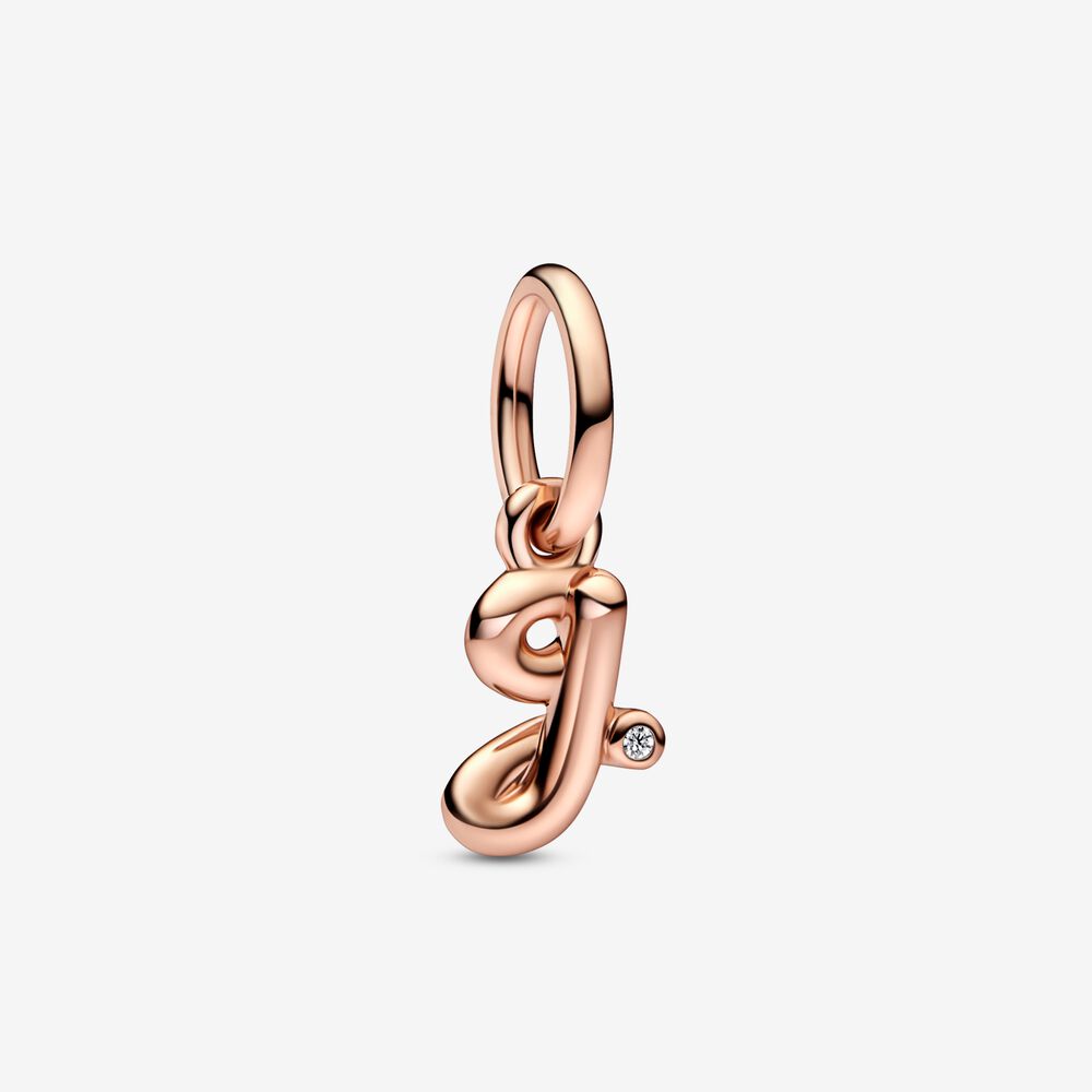 FINAL SALE - Letter g 14k rose gold plated Charm