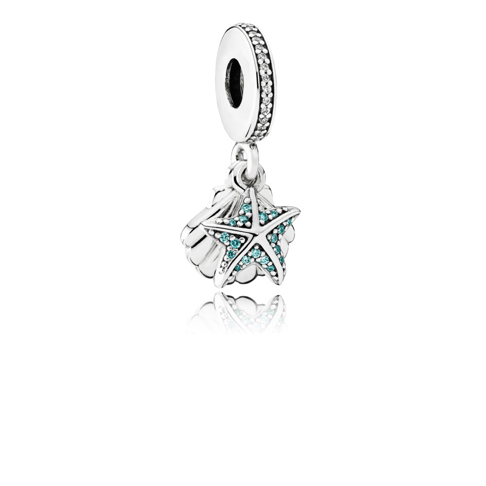 FINAL SALE Pandora Starfish & Sea Shell Dangle Charm