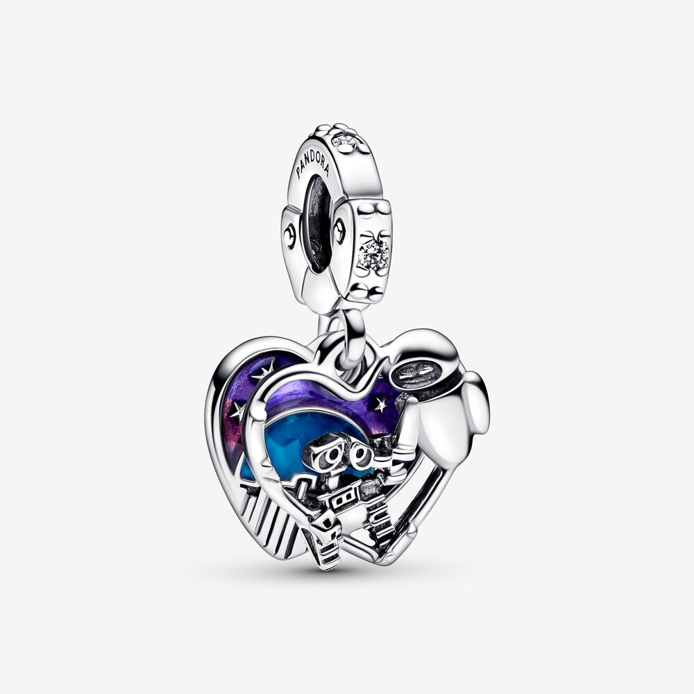 Pandora Disney Pixar Wall-E & Eve Glow in the dark Dangle Charm