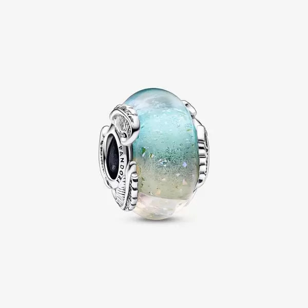 Pandora Multicolor Murano Glass & Curved Feather Charm