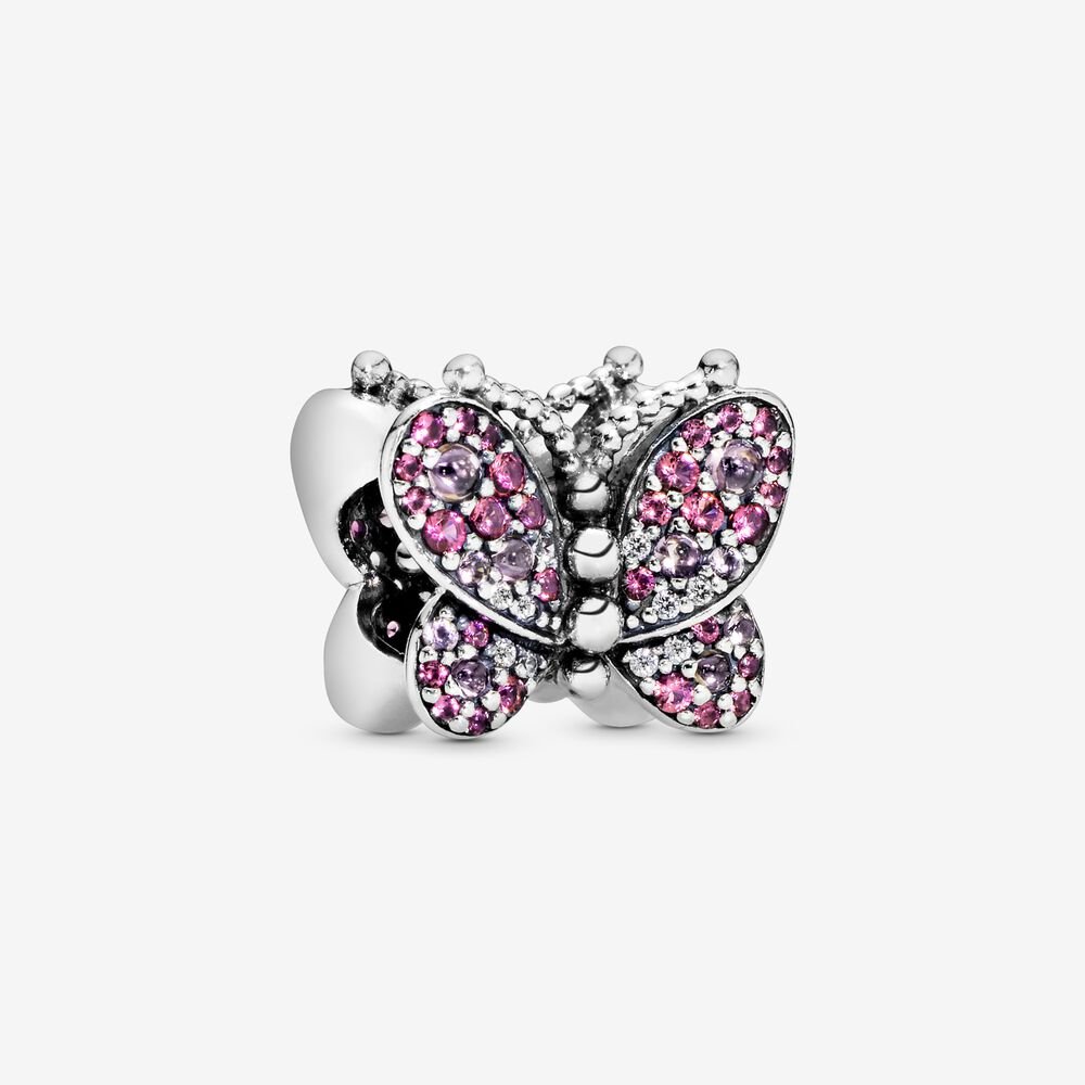 FINAL SALE  Pandora Pink Pavé Butterfly Charm