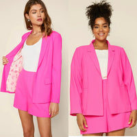 Electric Daydream Hot Pink Blazer
