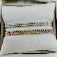 Bara Boheme - 7.25" Stretchy Two-Tone Bracelet