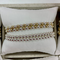 Bara Boheme - 7.25" Stretchy Two-Tone Bracelet
