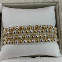 Bara Boheme - 7.25" Stretchy Two-Tone Bracelet
