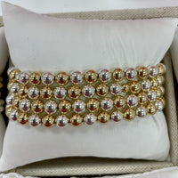 Bara Boheme - 7.25" Stretchy Two-Tone Bracelet
