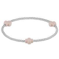 Enewton Signature Cross Sterling Pattern 2mm Bead Bracelet
