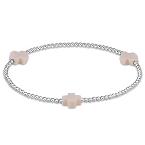 Enewton Signature Cross Sterling Pattern 2mm Bead Bracelet