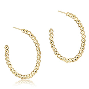 enewton Beaded Classic 1.25" Post Hoop Earring - 2mm Gold
