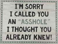 SASSY/SPICY Wooden Plaque
