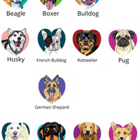 Dog Breed Vinyl Sticker