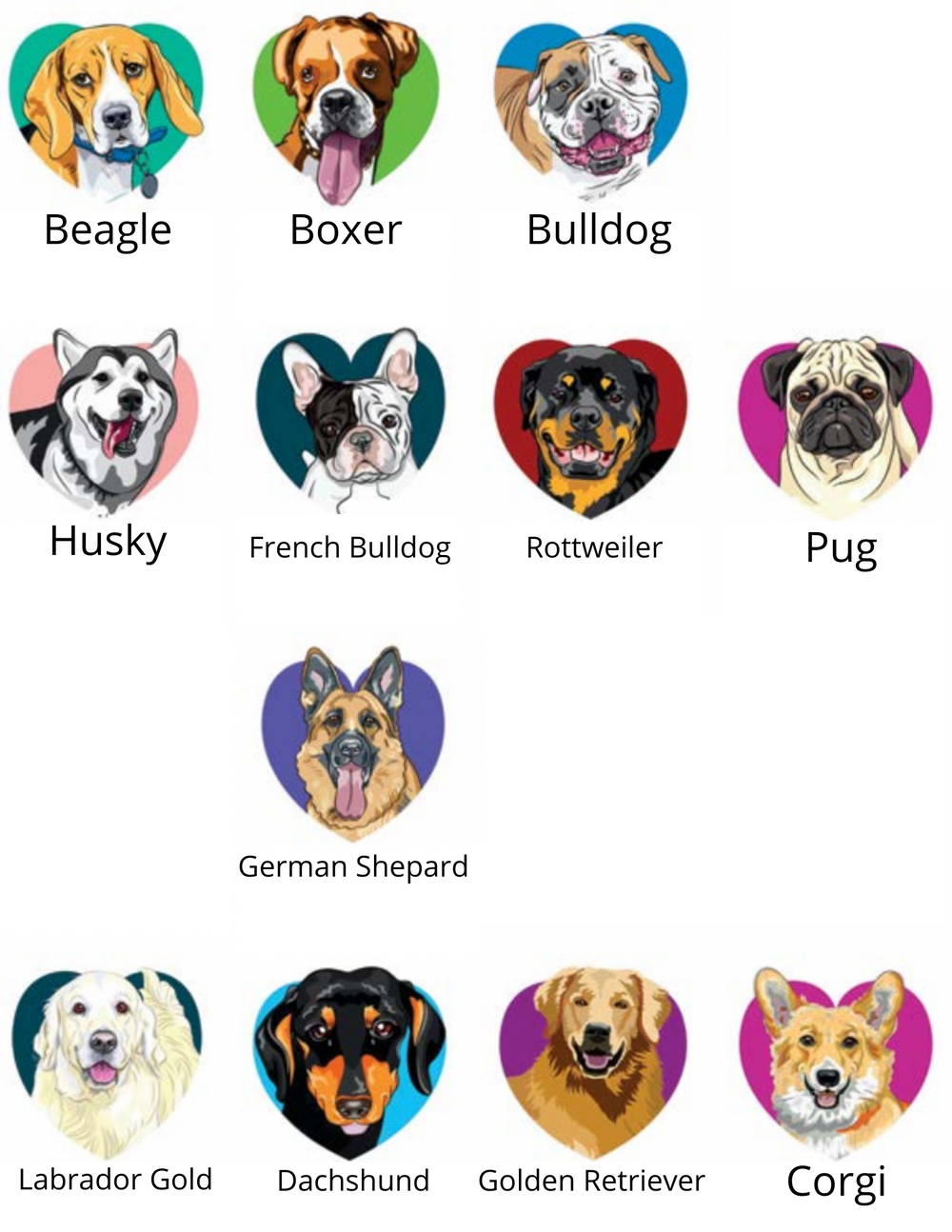 Dog Breed Vinyl Sticker