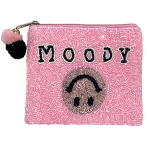 Beaded Zipper Coin Pouch
