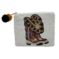 Beaded Zipper Coin Pouch