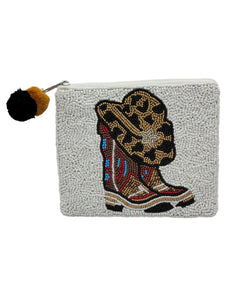 Beaded Zipper Coin Pouch