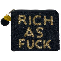 Beaded Zipper Coin Pouch
