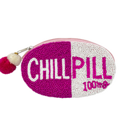 Beaded Zipper Coin Pouch