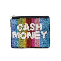 Beaded Zipper Coin Pouch
