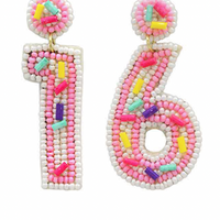'16' Beaded Earrings