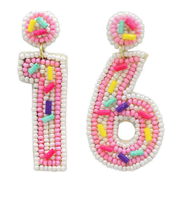 '16' Beaded Earrings
