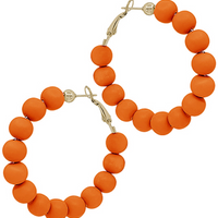 Clay Ball Hoop Earrings