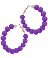 Clay Ball Hoop Earrings
