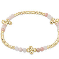 Enewton Signature Cross Gold Bliss Pattern 2.5mm Bead Bracelet with Gemstone
