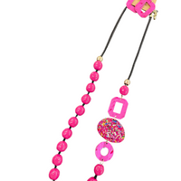 Pink Beads & Baubles Necklace & Earrings Set