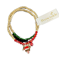 Beaded Double Bracelet w/ Holiday Charm