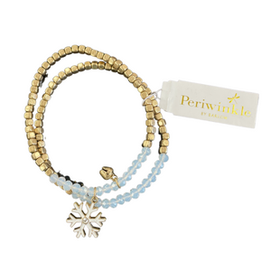 Beaded Double Bracelet w/ Holiday Charm