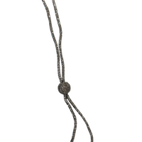 Black Crystal Rope Ball Necklace