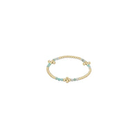 Enewton Signature Cross Gold Bliss Pattern 2.5mm Bead Bracelet with Gemstone
