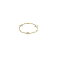 Enewton Signature Cross Gold Bliss Pattern 2.5mm Bead Bracelet with Gemstone
