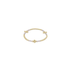Enewton Signature Cross Gold Bliss Pattern 2.5mm Bead Bracelet with Gemstone
