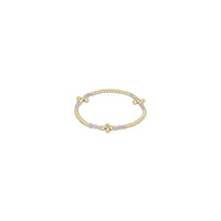 Enewton Signature Cross Gold Bliss Pattern 2.5mm Bead Bracelet with Gemstone
