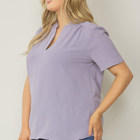 Lavendar V-Neck Top