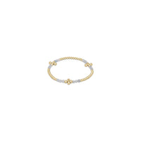 Enewton Signature Cross Gold Bliss Pattern 2.5mm Bead Bracelet with Gemstone