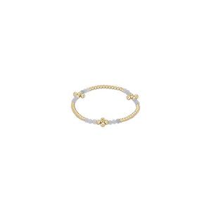 Enewton Signature Cross Gold Bliss Pattern 2.5mm Bead Bracelet with Gemstone